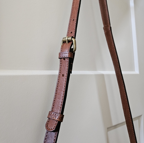 Wild West Los Angeles Juniper Tooled Leather Crossbody Purse Cognac NWT - Picture 9 of 11